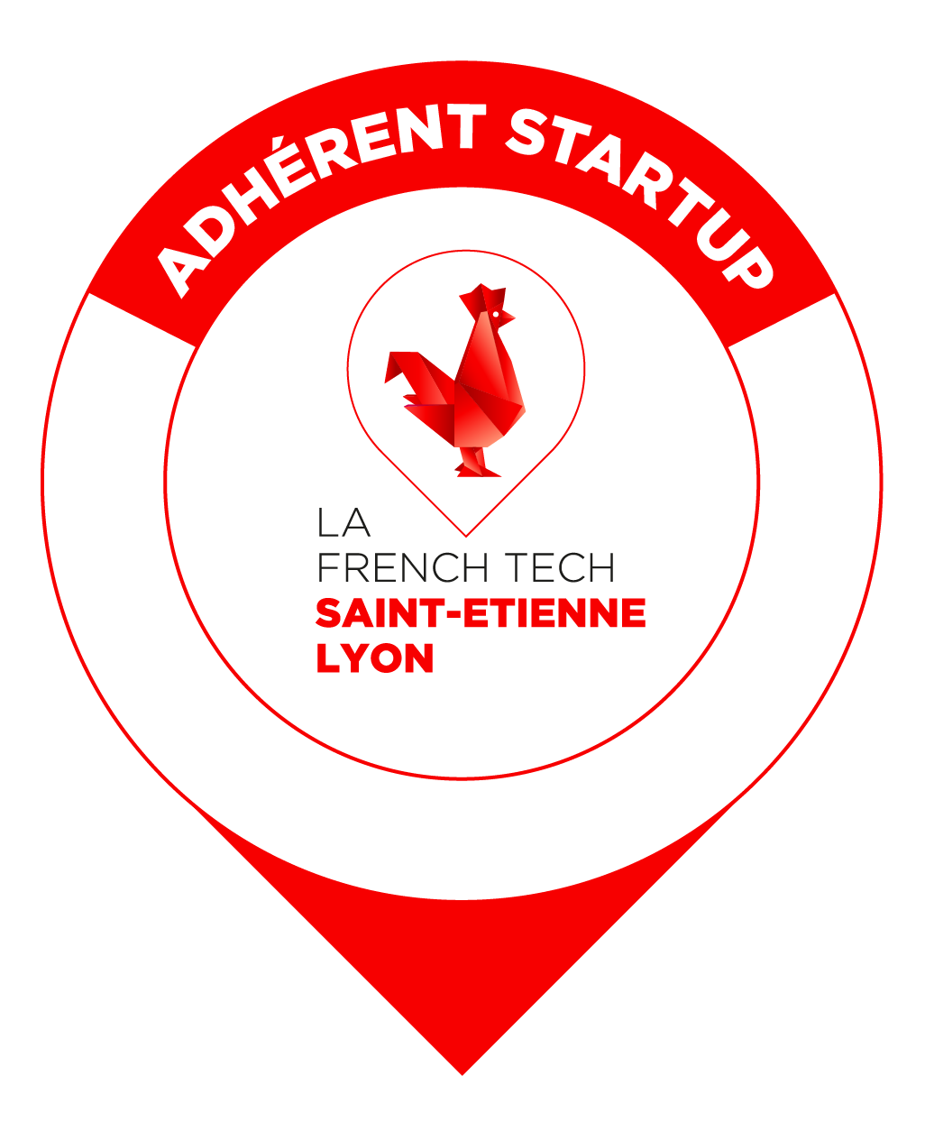 Macaron Adhérent Startup de La French Tech Saint-Étienne Lyon