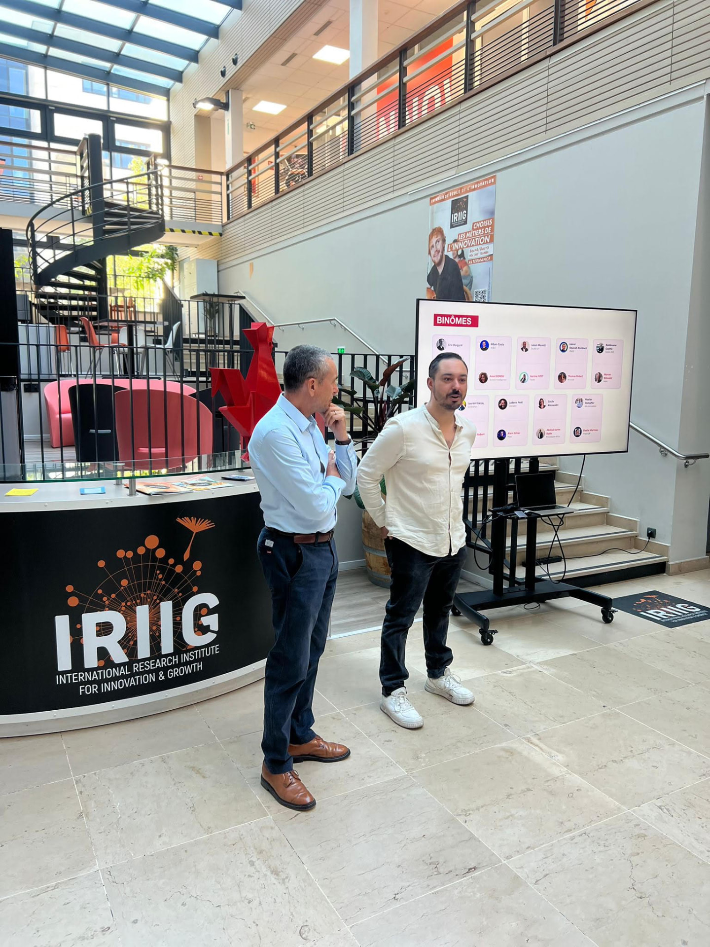 Thomas Robert avec son mentor lors du programme de mentorat French Tech 2026