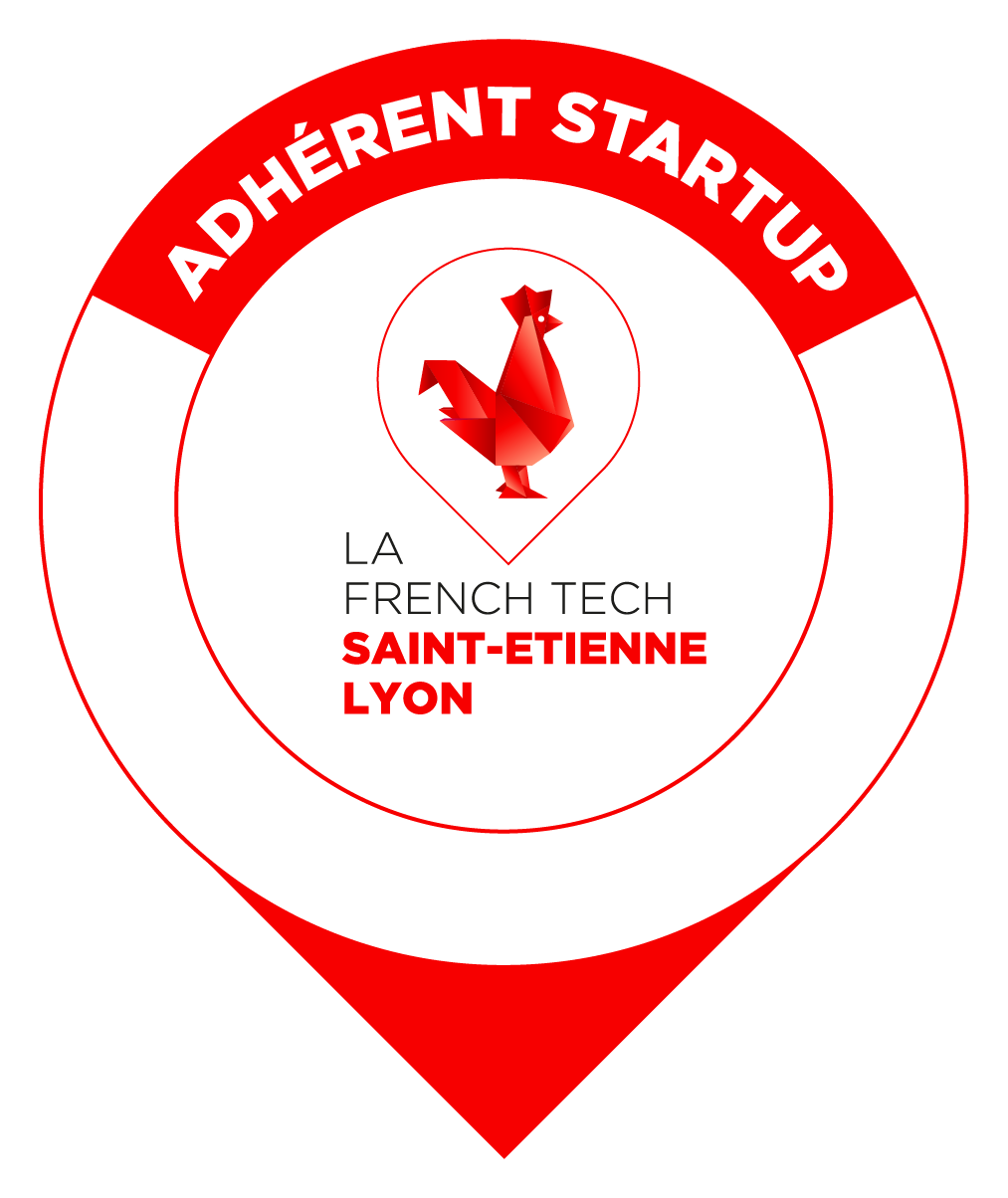 Macaron Adhérent Startup de La French Tech Saint-Étienne Lyon